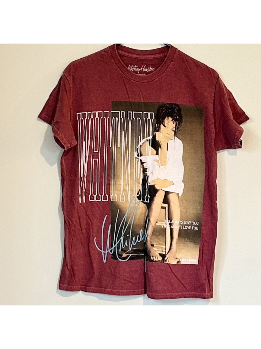 NEW Whitney Houston I Will Always Love You Short Sleeved Tee - Size: Small